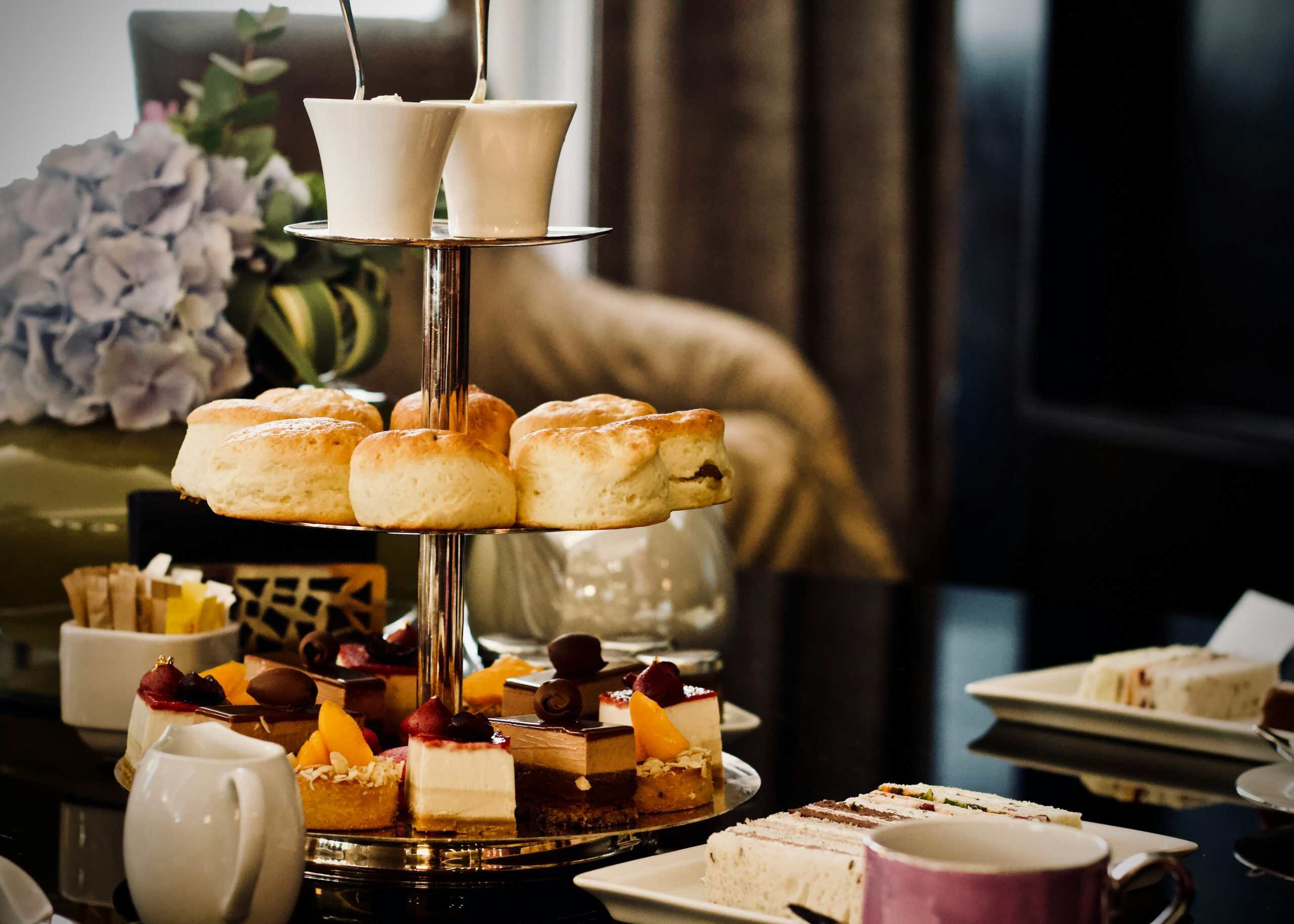 Worcester Whitehouse Hotel Afternoon Tea in Worcester Blog Image of cake stand with afternoon tea dispalyed